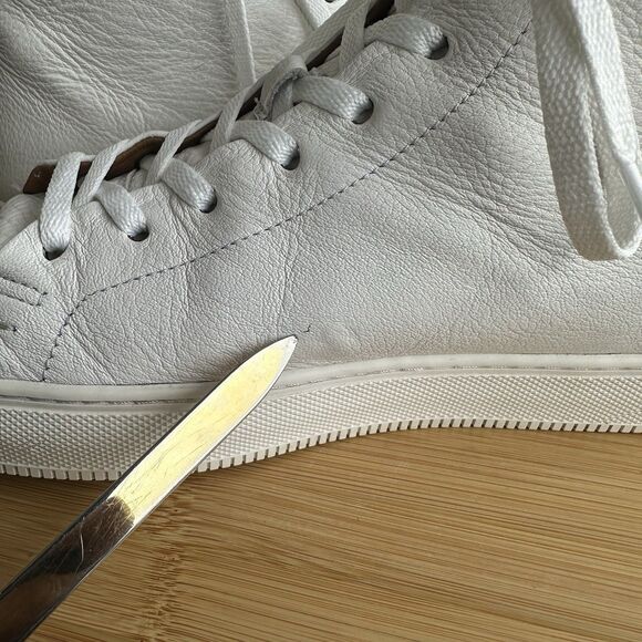 FRYE Astor 3481580-WHT Mid Lace Classic Hi Top Leather Sneaker Shoes Size 10.5 D - Picture 5 of 14